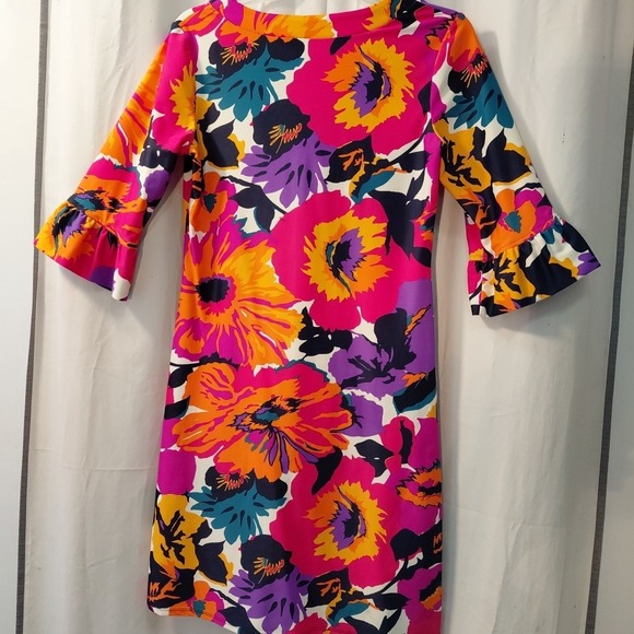 Jude Connally Bright Fun Floral Dress Sz S Boho Cottagecore Spring & Summer - Picture 4 of 9